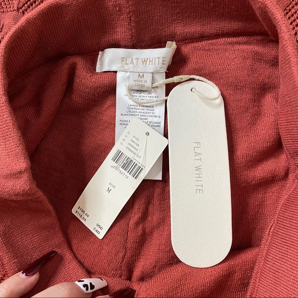 Anthropologie Wide-Leg Crochet Knit Pants in Terracotta - Picture 10 of 14